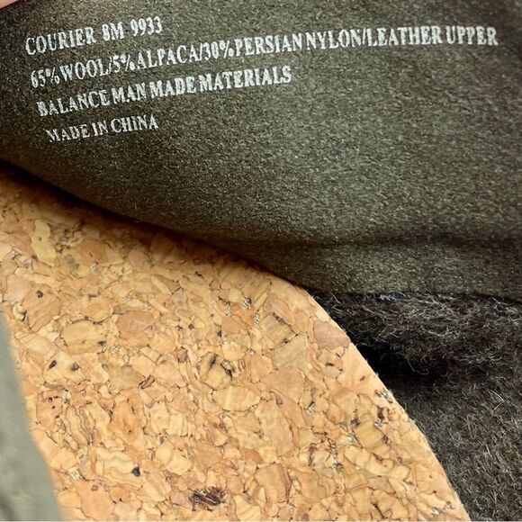 OTBT Courier Green Wool Alpaca Sneakers size 8 - Picture 7 of 9